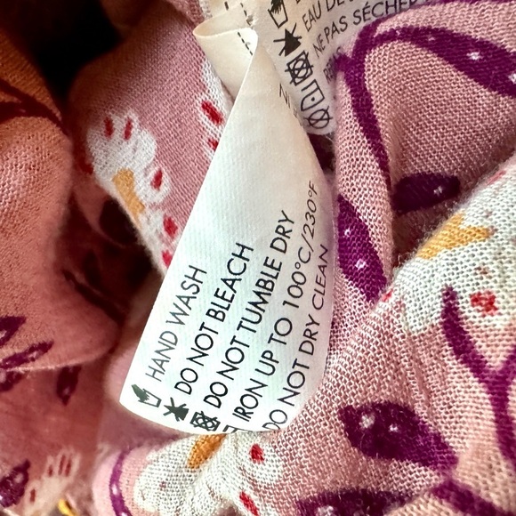 Poupette St. Barth Designer Amora Mini Tassel Dress Boho Floral Pink Cerise Sz S - Picture 16 of 16